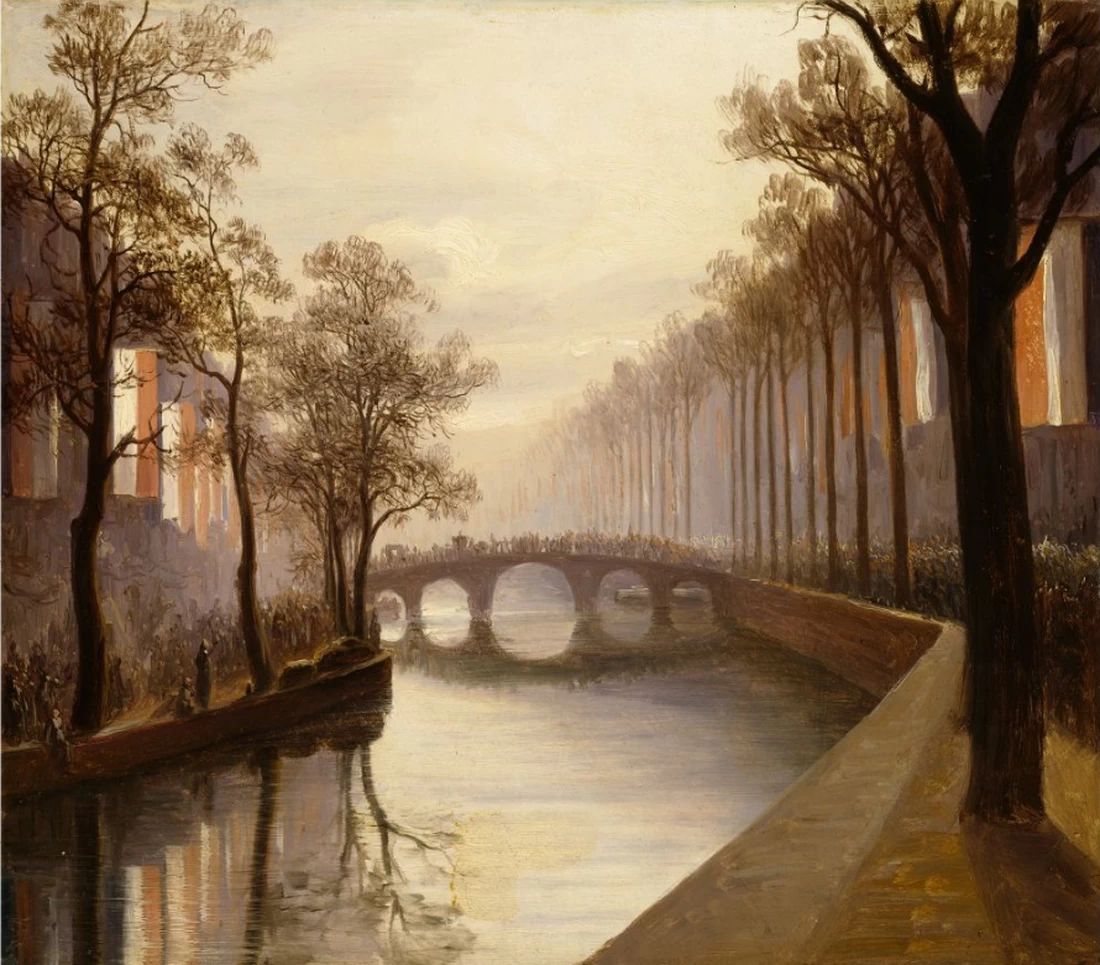 La processione cerimoniale del re Guglielmo II ad Amsterdam nel 1840 - 1840, National Museum Oslo
